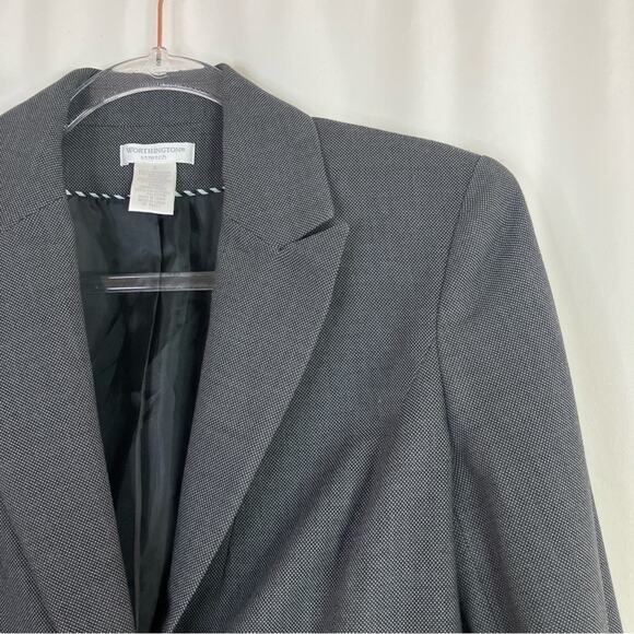 Worthington | Dark Gray Stretch Single Button Blazer Polyester Blend 6 - Picture 2 of 6